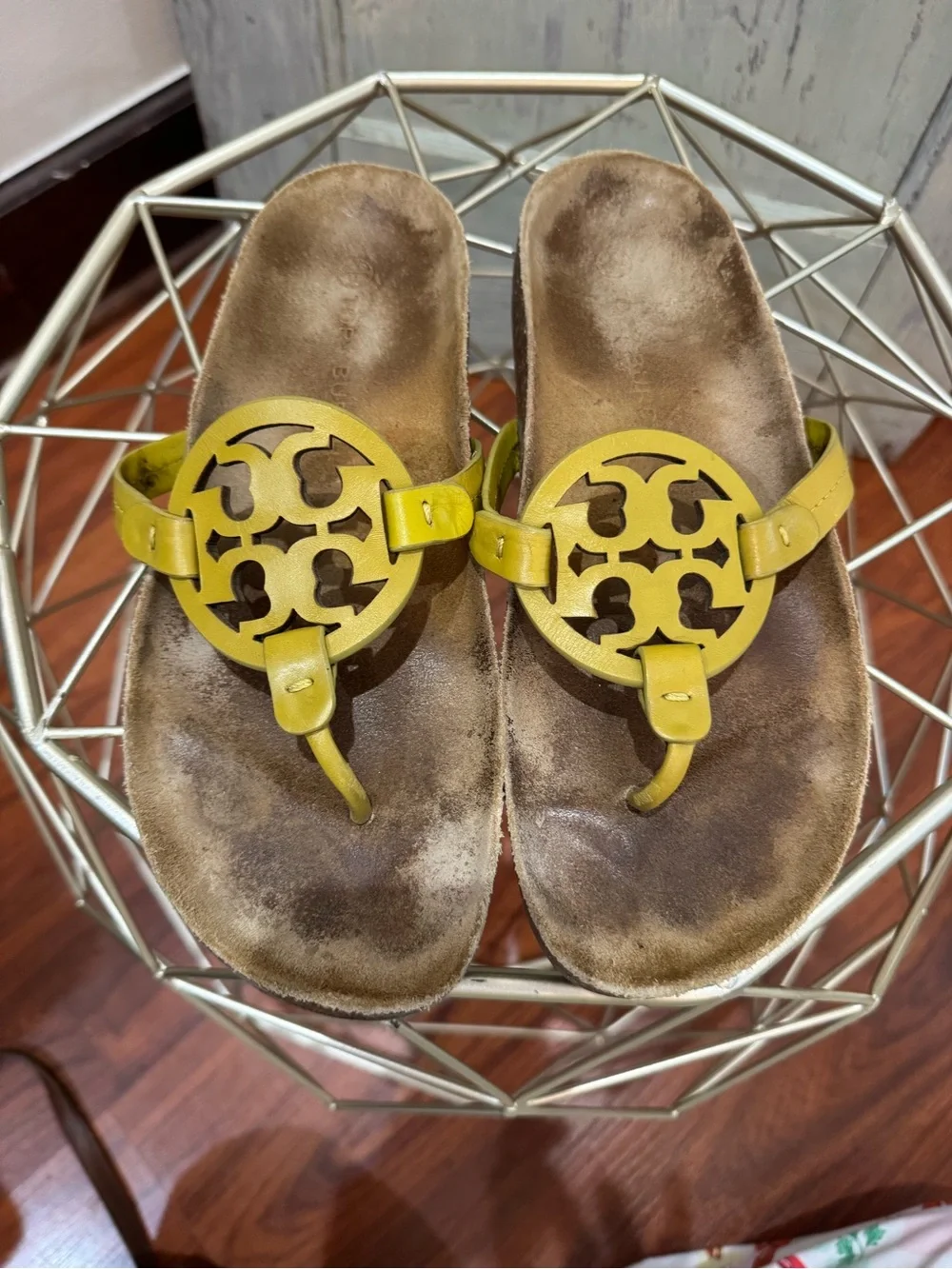 Tory Burch Miller Sandals Yellow Green Lime 9.5